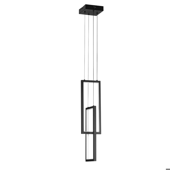 Lampadario da cucina nero led 3200k cavi regolabili