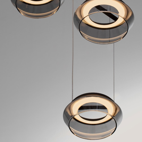 Lampadario da cucina tre luci sospese led 3000k dimmerabile