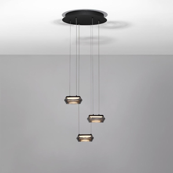 Lampadario da cucina tre luci sospese led 3000k dimmerabile
