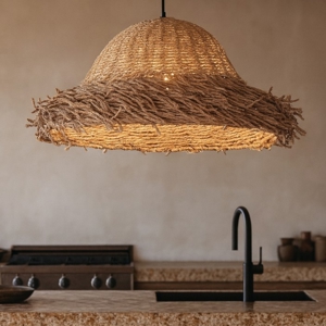 Lampadario rustico per cucina cupola alga marina
