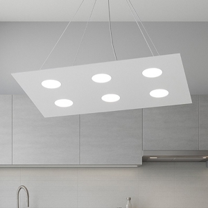 Toplight area lampadario grigio per cucina moderna
