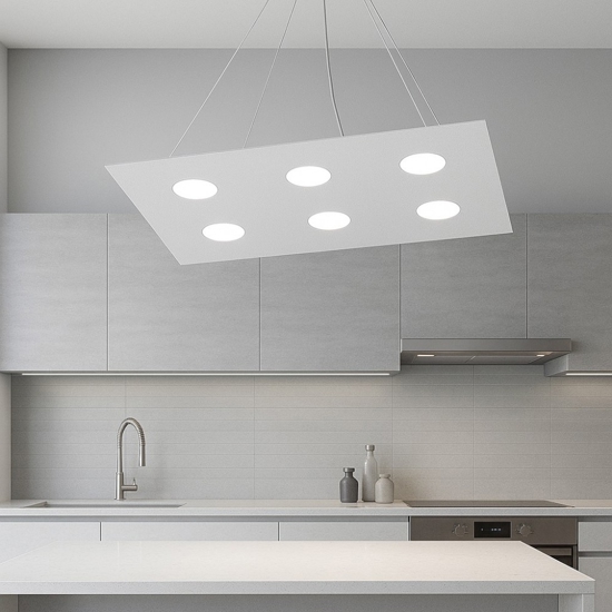 Toplight area lampadario grigio per cucina moderna