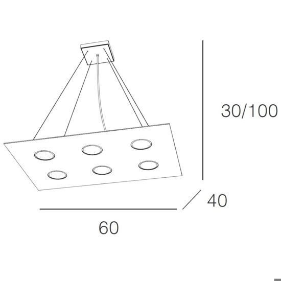 Toplight area lampadario grigio per cucina moderna