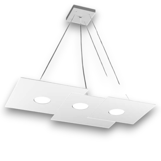 Lampadario bianco per sal da pranzo moderna top light plate