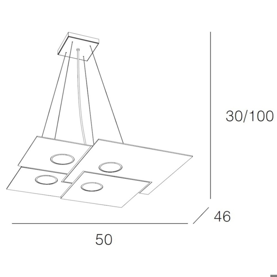 Toplight lampadario led per cucina plate bianco design