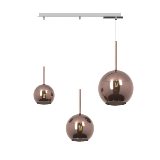 Lampadario da cucina vetri rame top light