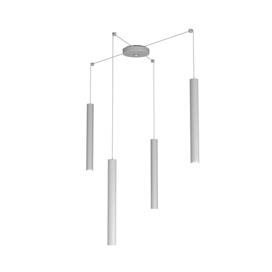 Lampadario da cucina toplight cilindri grigio con decentramento