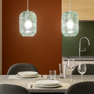 Visualizza i dettagli per Toplight lampadario per isola cucina moderno vetri verdi Toplight lampadario per isola cucina moderno vetri verdi