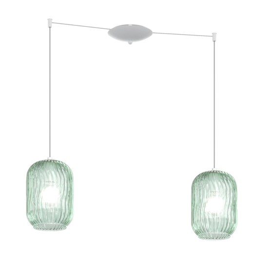 Toplight lampadario per isola cucina moderno vetri verdi