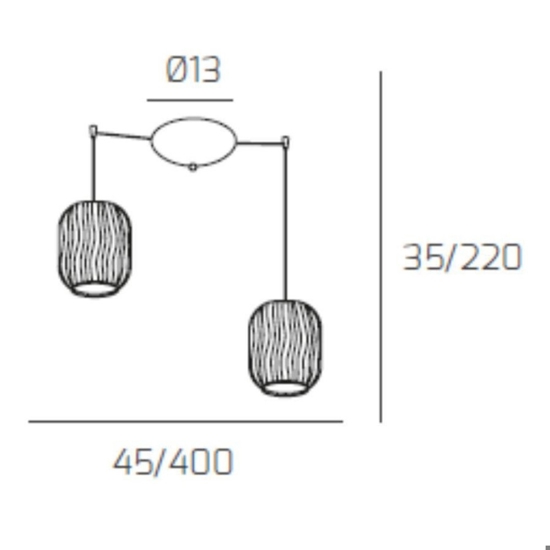 Toplight lampadario per isola cucina moderno vetri verdi
