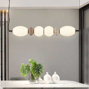 Visualizza i dettagli per Lampadario per cucina moderna led 3000k in vetro e ceramica Lampadario per cucina moderna led 3000k in vetro e ceramica