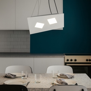 Toplight note lampadario bianco per cucina moderna