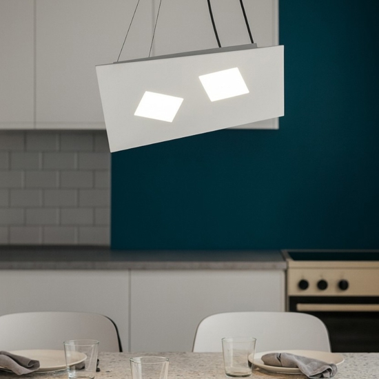 Toplight note lampadario bianco per cucina moderna