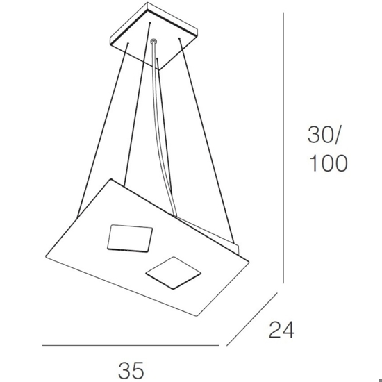 Toplight note lampadario bianco per cucina moderna