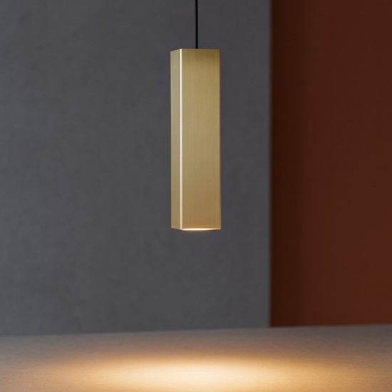 Sky sp1 lampada sospensione quadrata oro ottone ideal lux
