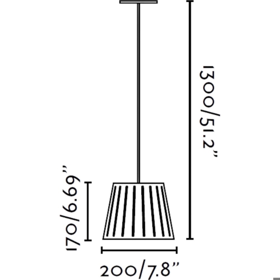 Lampada pendente sospensione per nero fp