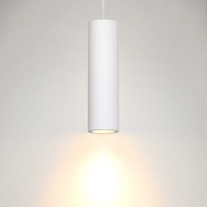 Lampada a sospensione cilindro di gesso bianco
