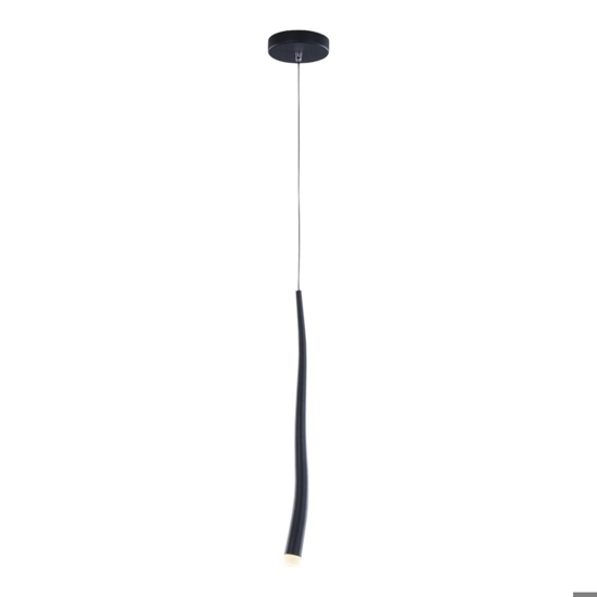 Lampada a sospensione led nera design moderna fp