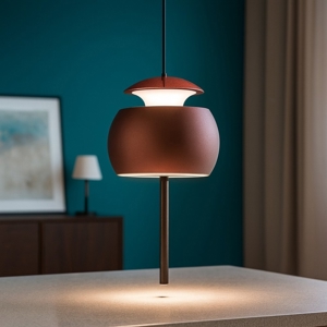 Lampada led 12w 3000k pendente colore caffe a sospensione