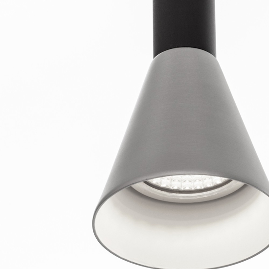 Lampada a sospensione moderna grigio per isola led 6w 3000k fp