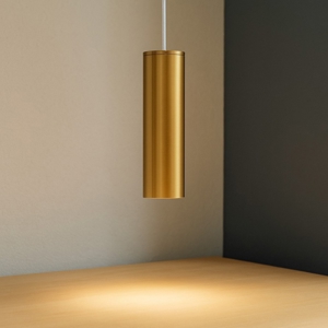 Lampada a sospensione cilindro oro led 5w 3000k