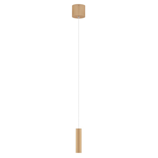 Lampada a sospensione cilindro oro led 5w 3000k