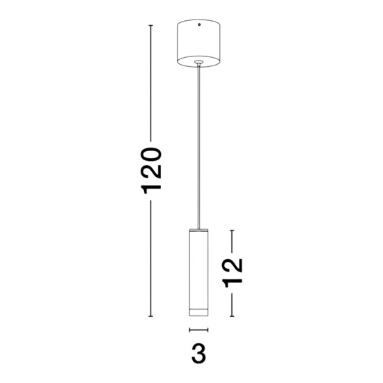 Lampada a sospensione cilindro oro led 5w 3000k