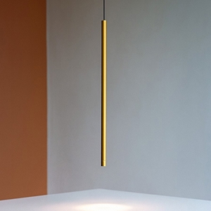 Lampada a sospensione per comodino cilindro oro led 3000k