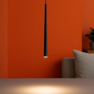 Lampada nero a sospensione led per comodino 3w 3000k