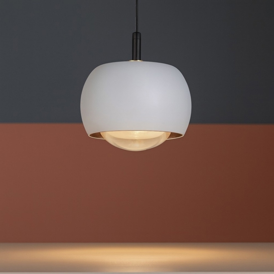 Lampada led 12w 3000k a sospensione bianca design 