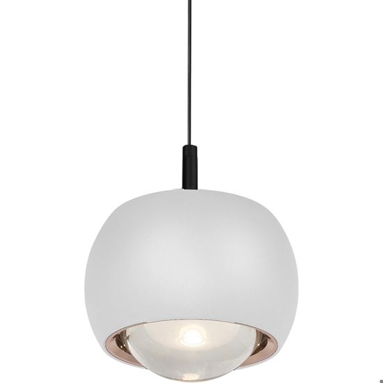 Lampada led 12w 3000k a sospensione bianca design 