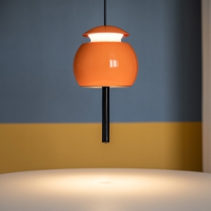 Lampada a sospensione arancione moderna led 12w 3000k