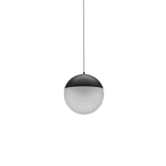 Lampada a sospensione sfera nera led 10w 3000k