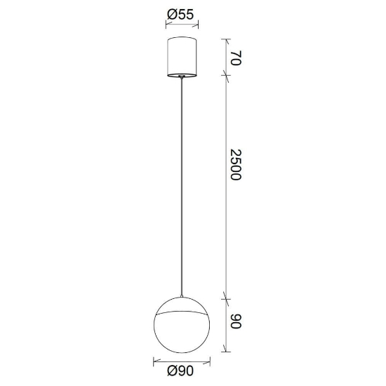 Lampada a sospensione per bagno sfera dorata led 10w 3000k