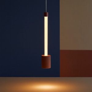 Lampada a sospensione marrone cammello led 7w 3000k moderna