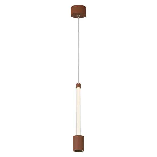 Lampada a sospensione marrone cammello led 7w 3000k moderna