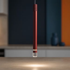 Lampada a sospensione oro rosa cilindro design led 7w 3000k