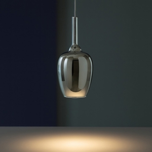 Gea luce ofelia lampada a sospensione colore cromo