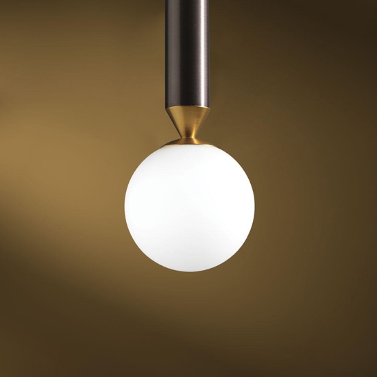 Vivida seventy marrone ossidato lampada sospensione moderna