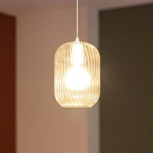 Lampada a sospensione toplight tender moderna ambra