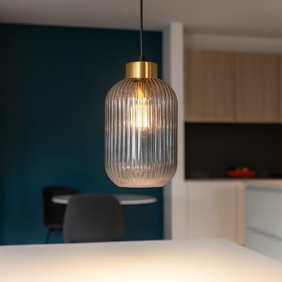 Ideal lux lampada a sospensione mint-3 sp1 vetro fume