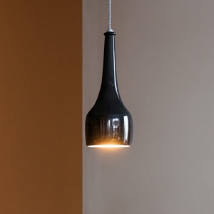 Visualizza i dettagli per Lampada a sospensione per isola ceramica nero lucido Lampada a sospensione per isola ceramica nero lucido