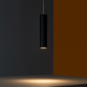 Lampada cilindro nero per isola penisola
