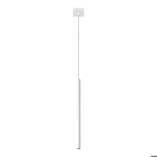 Lampada a sospensione cilindro bianco 
