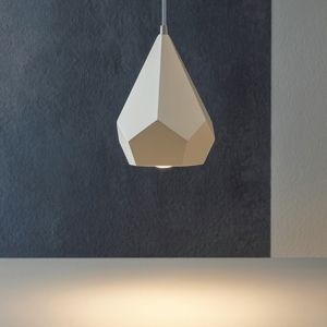 Visualizza i dettagli per Lampada a sospensione prismatico di gesso bianco Lampada a sospensione prismatico di gesso bianco