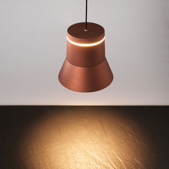Vivida cloche lampada a sospensione caffe led 6w 3000k