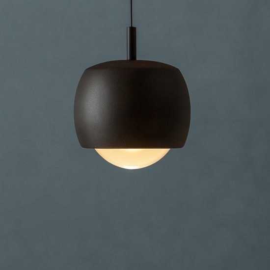 Lampada a sospensione nera led 12w 3000k design