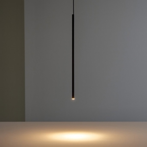 Lampada a sospensione nera cilindro lungo 100 cm
