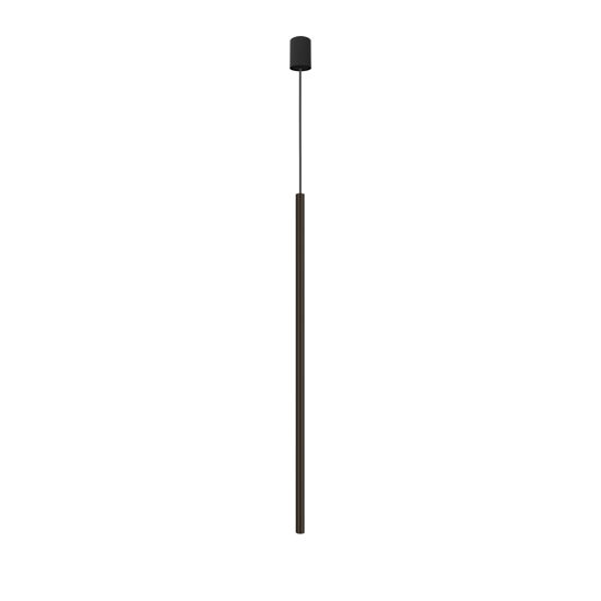 Lampada a sospensione nera cilindro lungo 100 cm