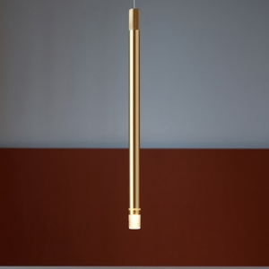 Visualizza i dettagli per Lampada a sospensione led 7w 3000k cilindro oro sottile design Lampada a sospensione led 7w 3000k cilindro oro sottile design